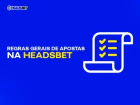 Regras gerais de apostas na headsbet. fundo azul e figurinha de um manuscrito com linhas e sinais afirmativos